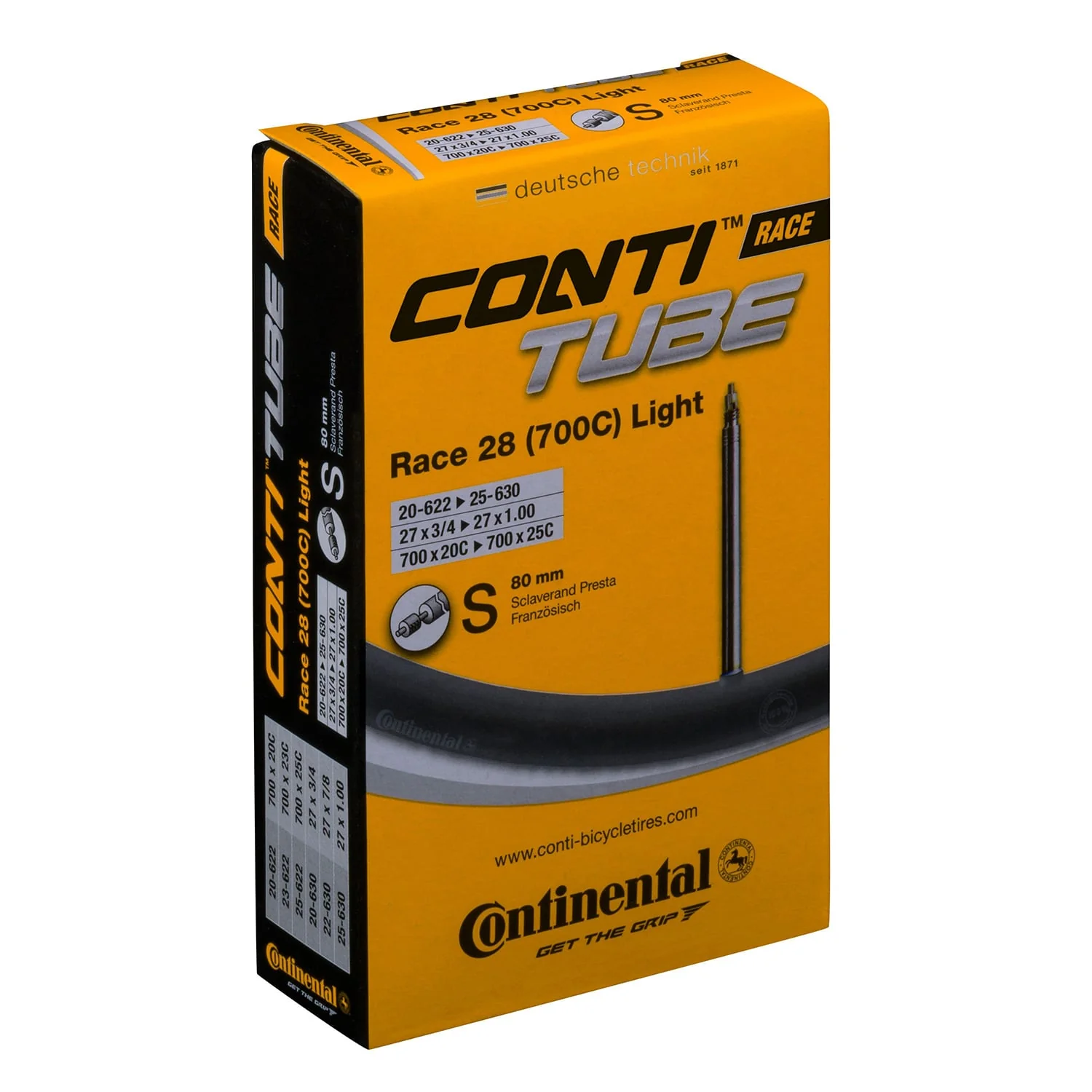 Chambre à Air CONTINENTAL RACE LIGHT 700x20/25c Presta - Image 7