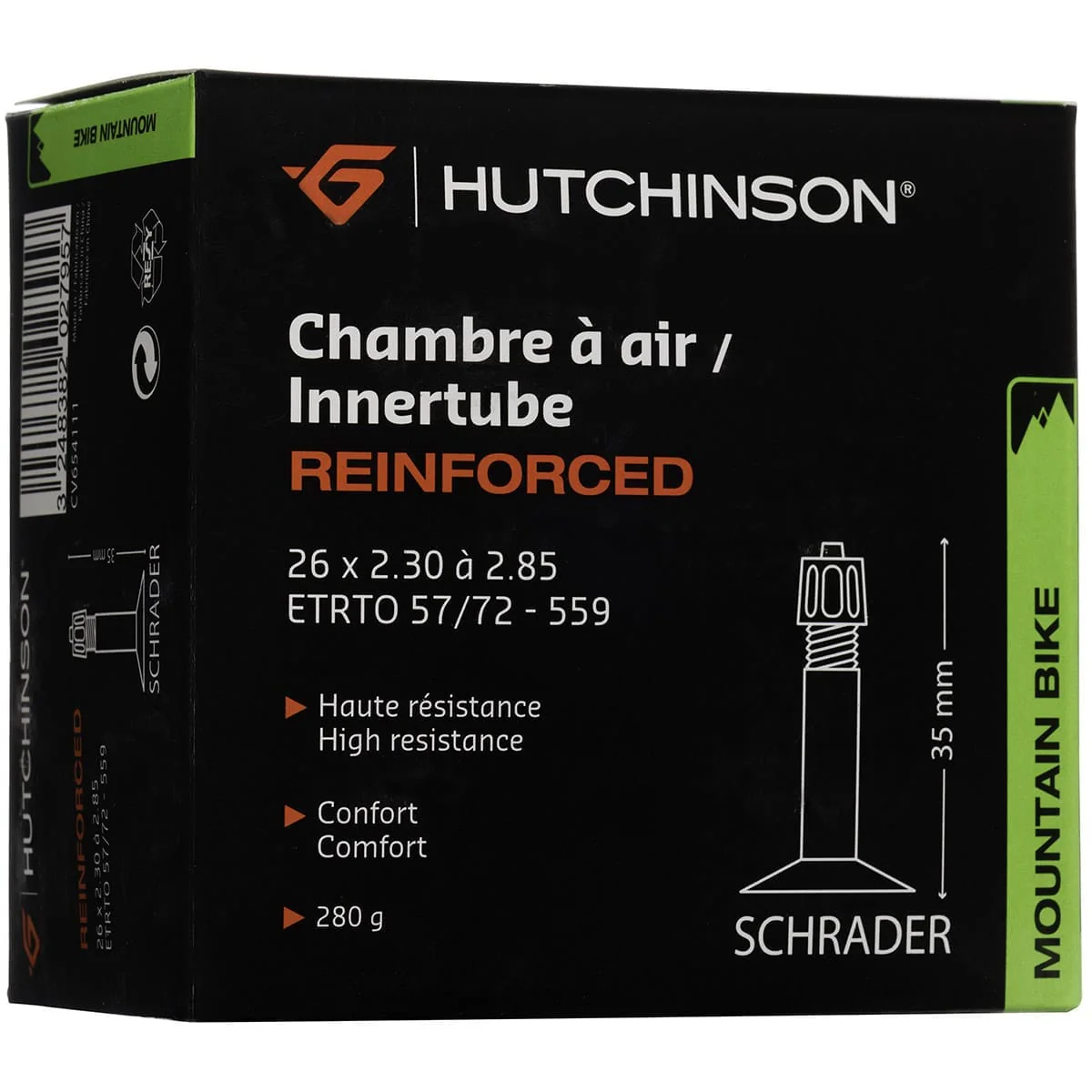 Chambre à Air HUTCHINSON REINFORCED 26x 2.30 - 2.85 Schrader 48mm