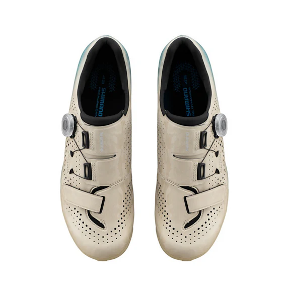 Chaussures VTT XC/Gravel SHIMANO RX600 Beige/Bleu - Image 2