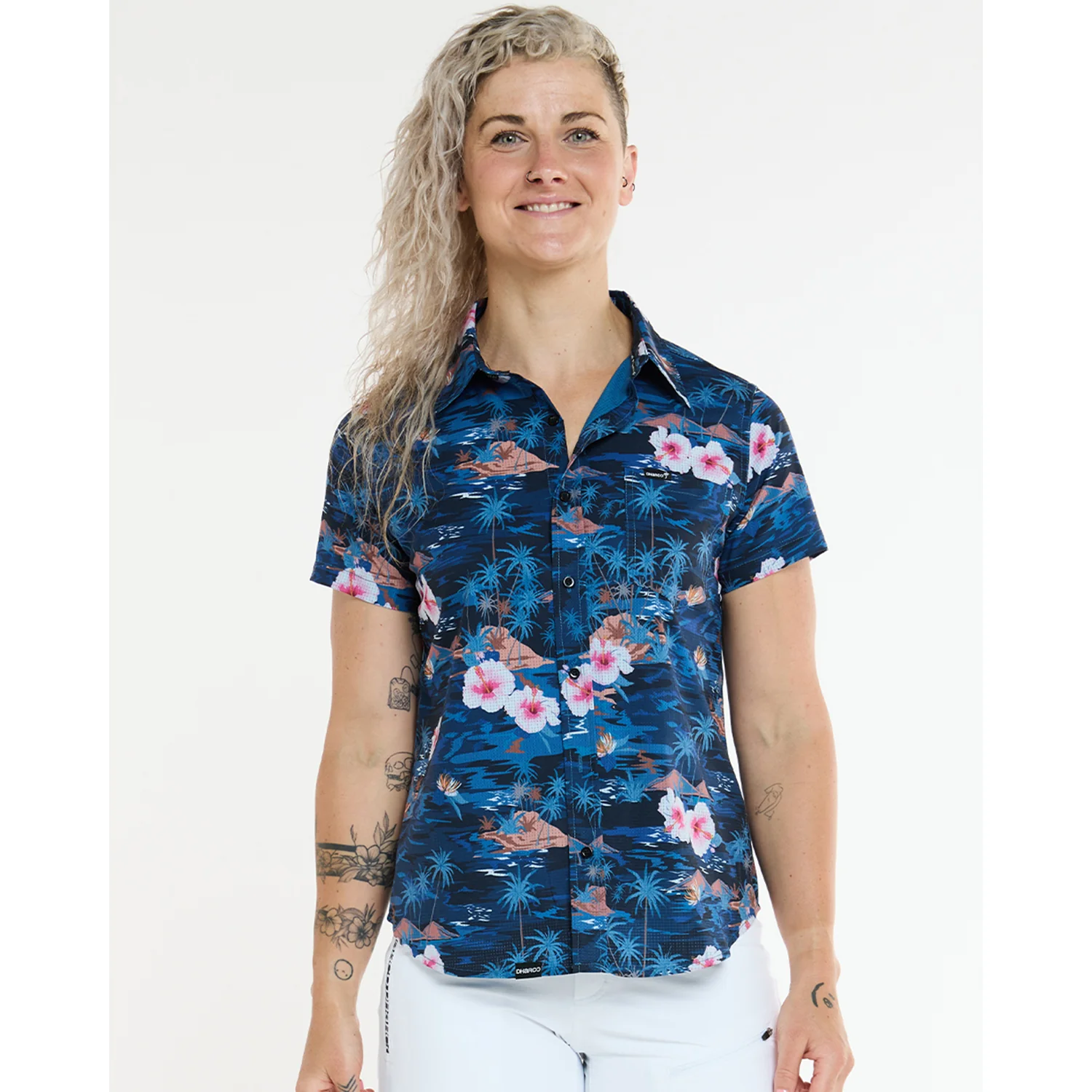 Chemise Technique DHARCO TECH PARTY OASIS Femme Bleu