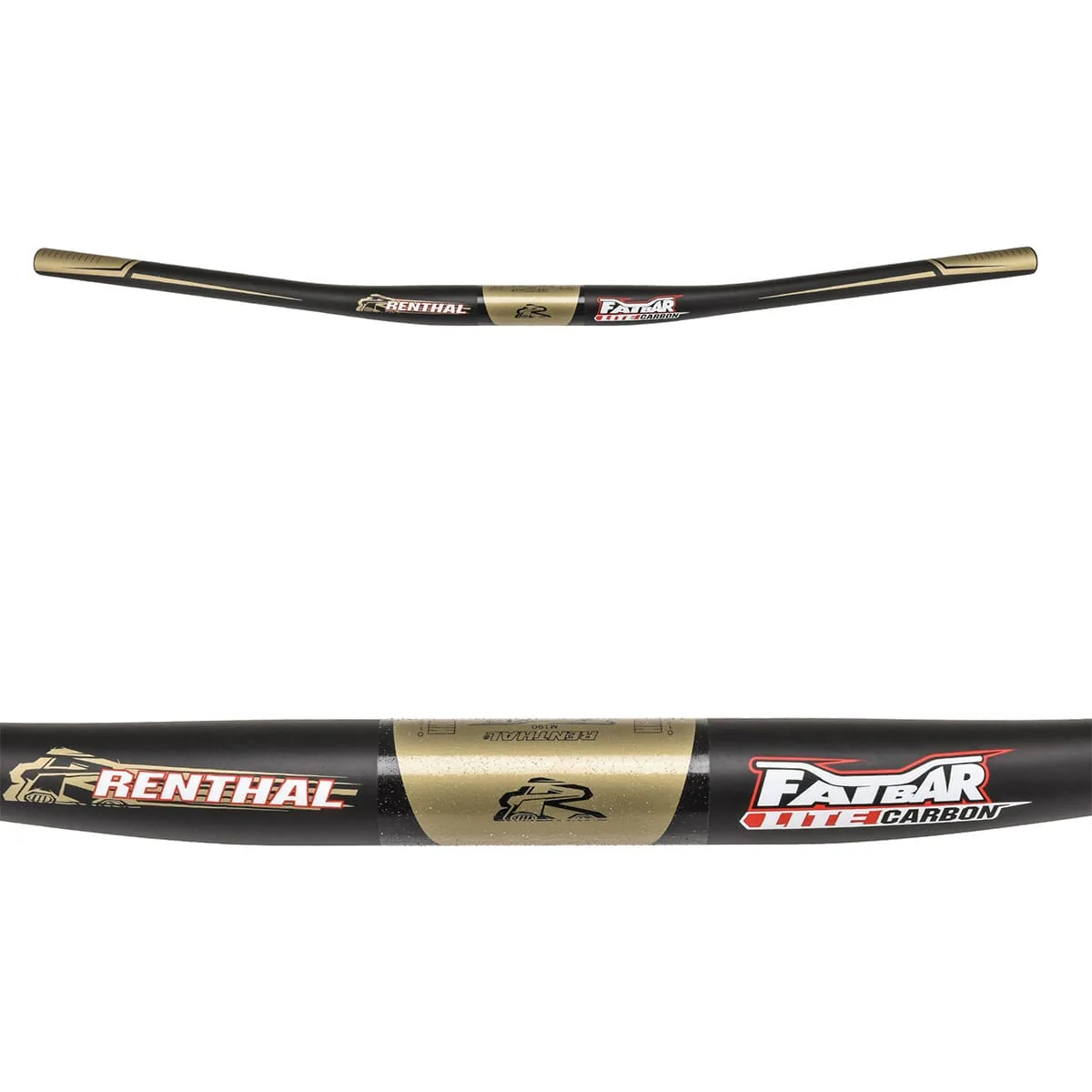 Cintre RENTHAL FATBAR LITE Carbone Rise Plat 780mm Noir - Image 2