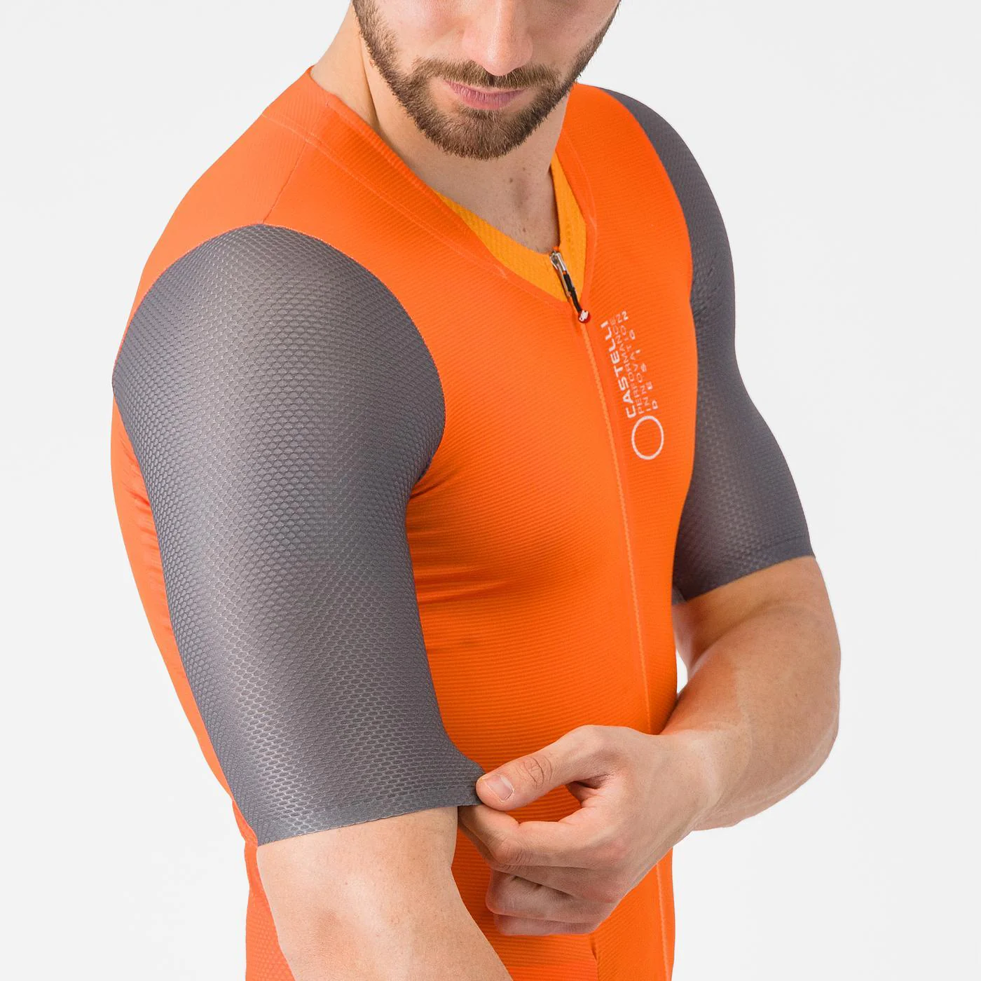 Combinaison CASTELLI SATURDAY MORNING Orange/Gris - Image 4