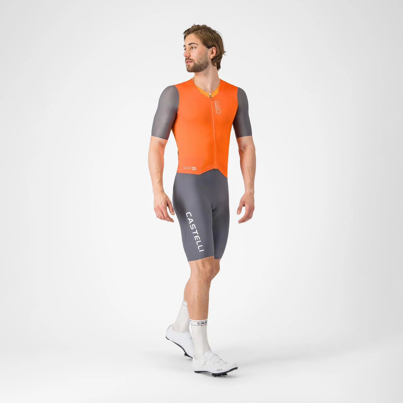 Combinaison CASTELLI SATURDAY MORNING Orange/Gris - Image 6