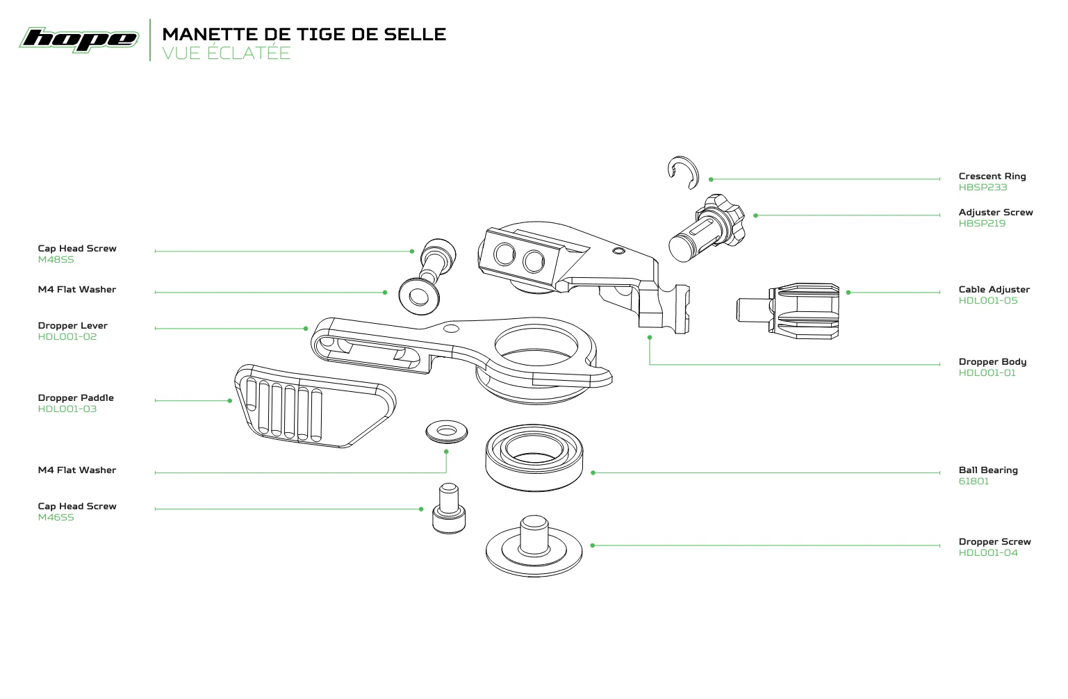 Commande de Tige de Selle HOPE Noir/Violet - Image 5