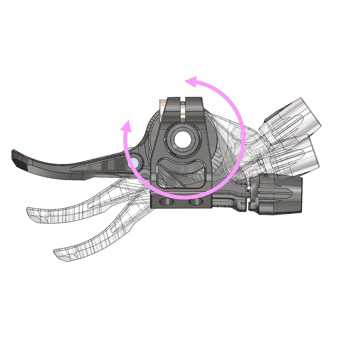 Commande de Tige de Selle BIKEYOKE TRIGGY ALPHA Longue Sans Collier #BY-TRGAL - Image 4
