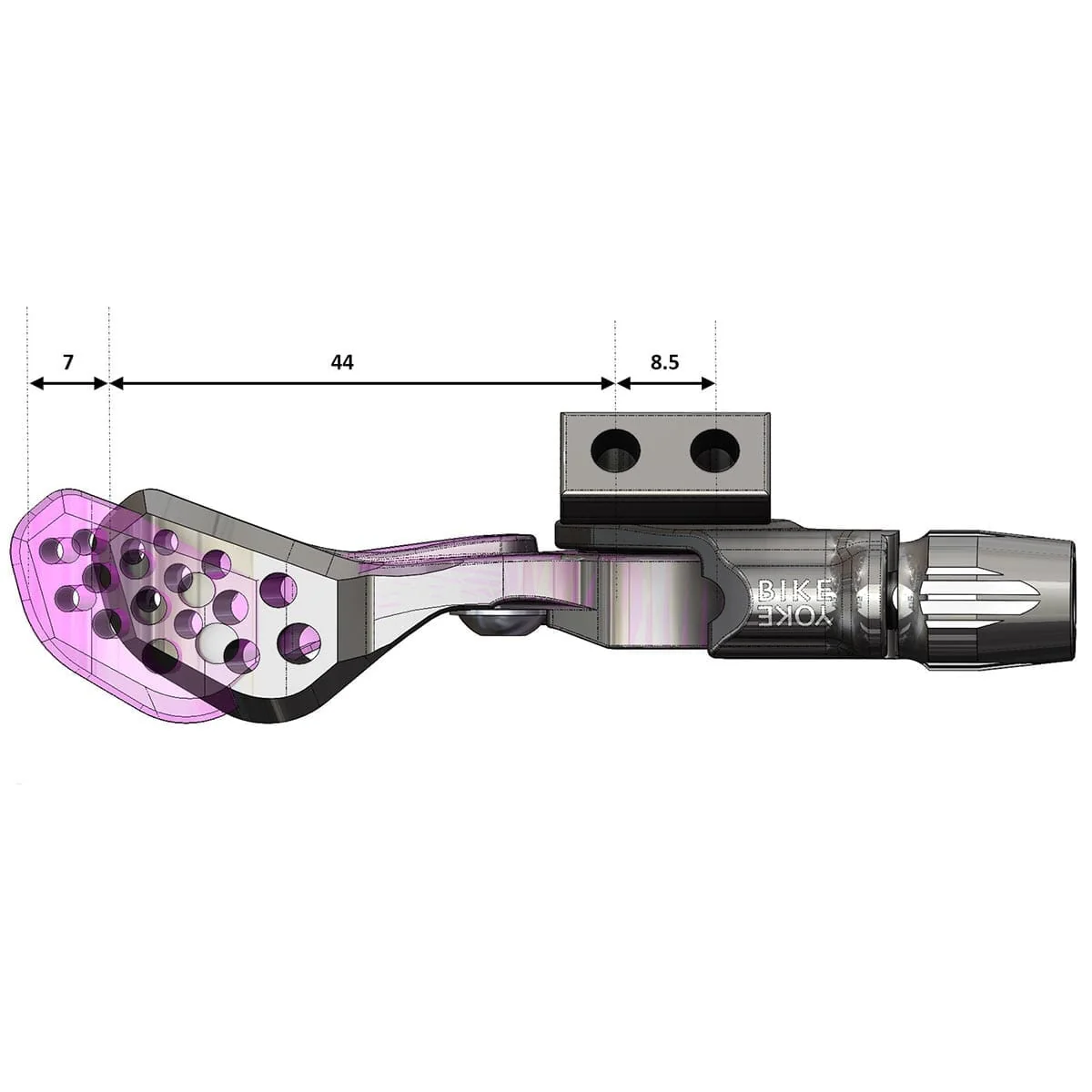 Commande de Tige de Selle BIKEYOKE TRIGGY ALPHA Longue Sans Collier #BY-TRGAL - Image 5