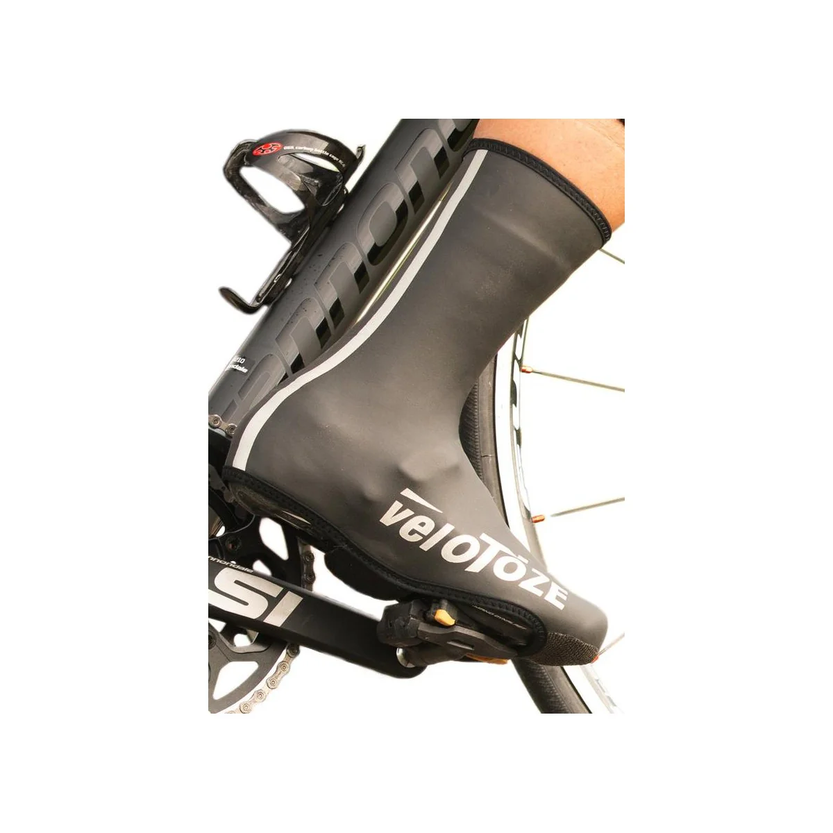 Couvre-Chaussure VELOTOZE HAUTES NÉOPRÈNE Noir/Blanc - Image 4