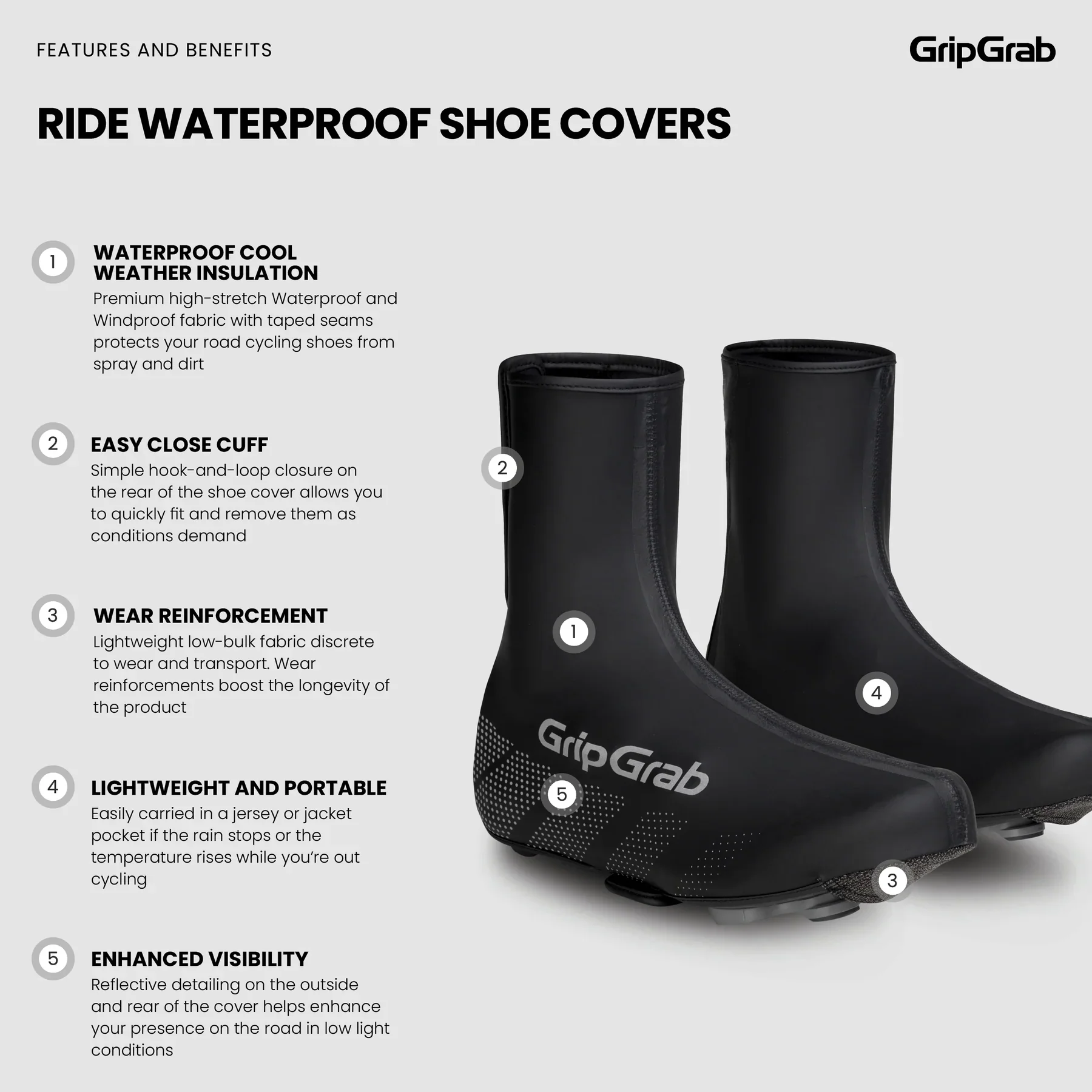 Couvre-Chaussures GRIPGRAB RIDE WATERPROOF Noir - Image 6
