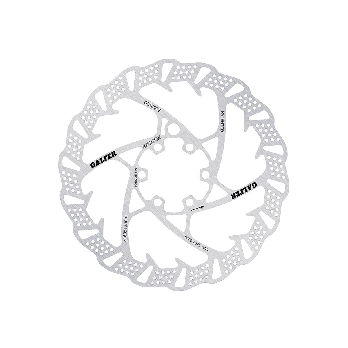 Disque GALFER SHARK 1.8mm 6 trous