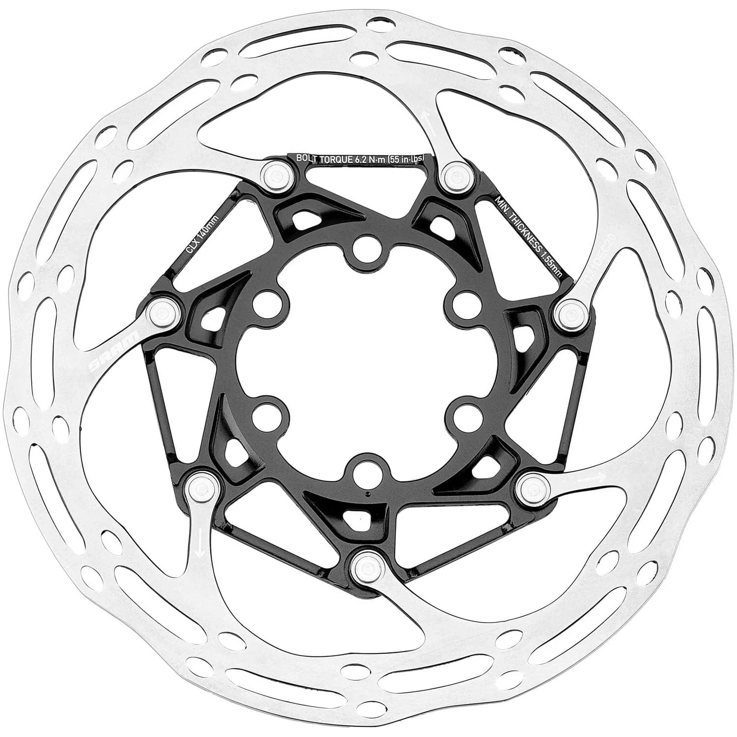 Disque Flottant SRAM CENTERLINE X 6 Trous + Vis Acier Noir - Image 3