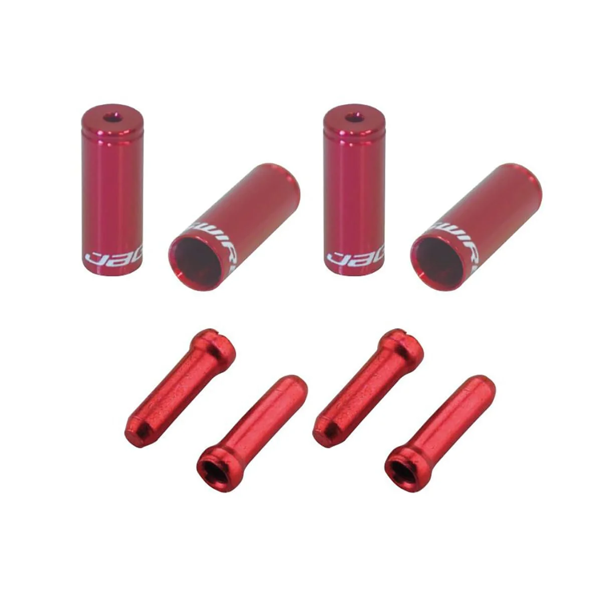 Embouts de Câble et Gaine de Frein et Dérailleur JAGWIRE Rouge (x16)