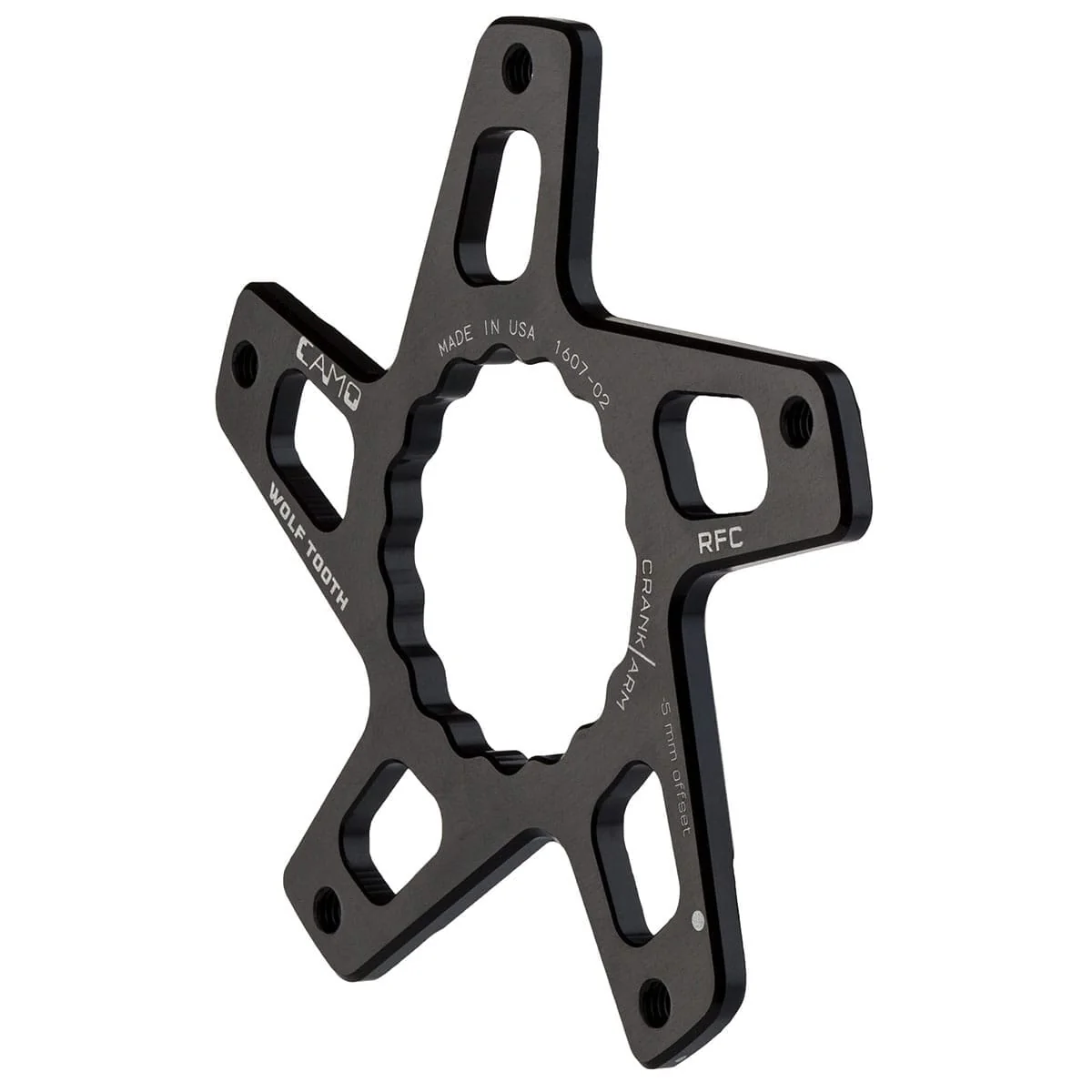 Étoile de Pédalier WOLF TOOTH CAMO M5 Raceface Cinch Direct Mount Boost Offset -5mm Noir - Image 2