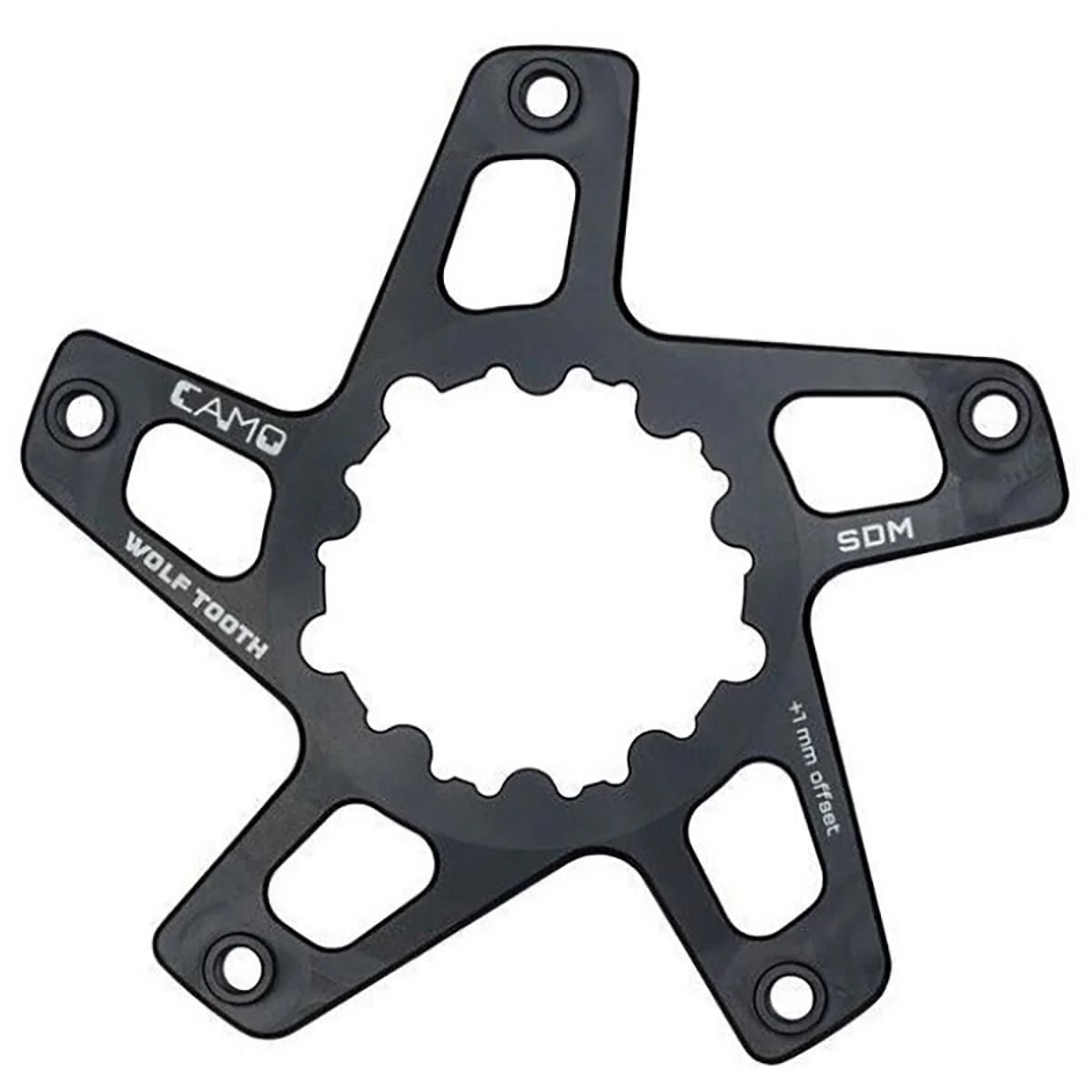 Étoile de Pédalier WOLF TOOTH CAMO M8 Sram Direct Mount Offset 6mm Noir