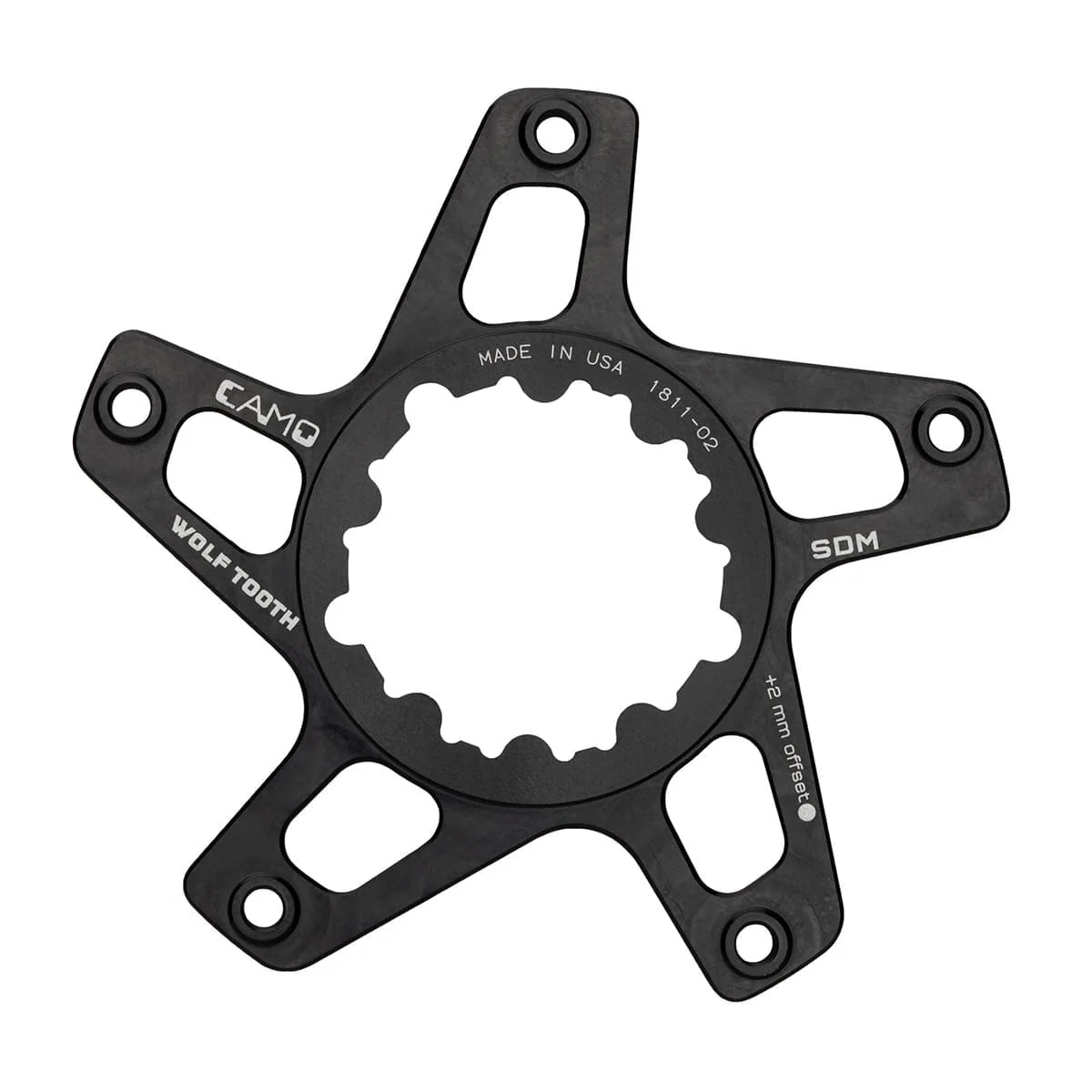 Étoile de Pédalier WOLF TOOTH CAMO P2 Sram Offset 4mm Noir