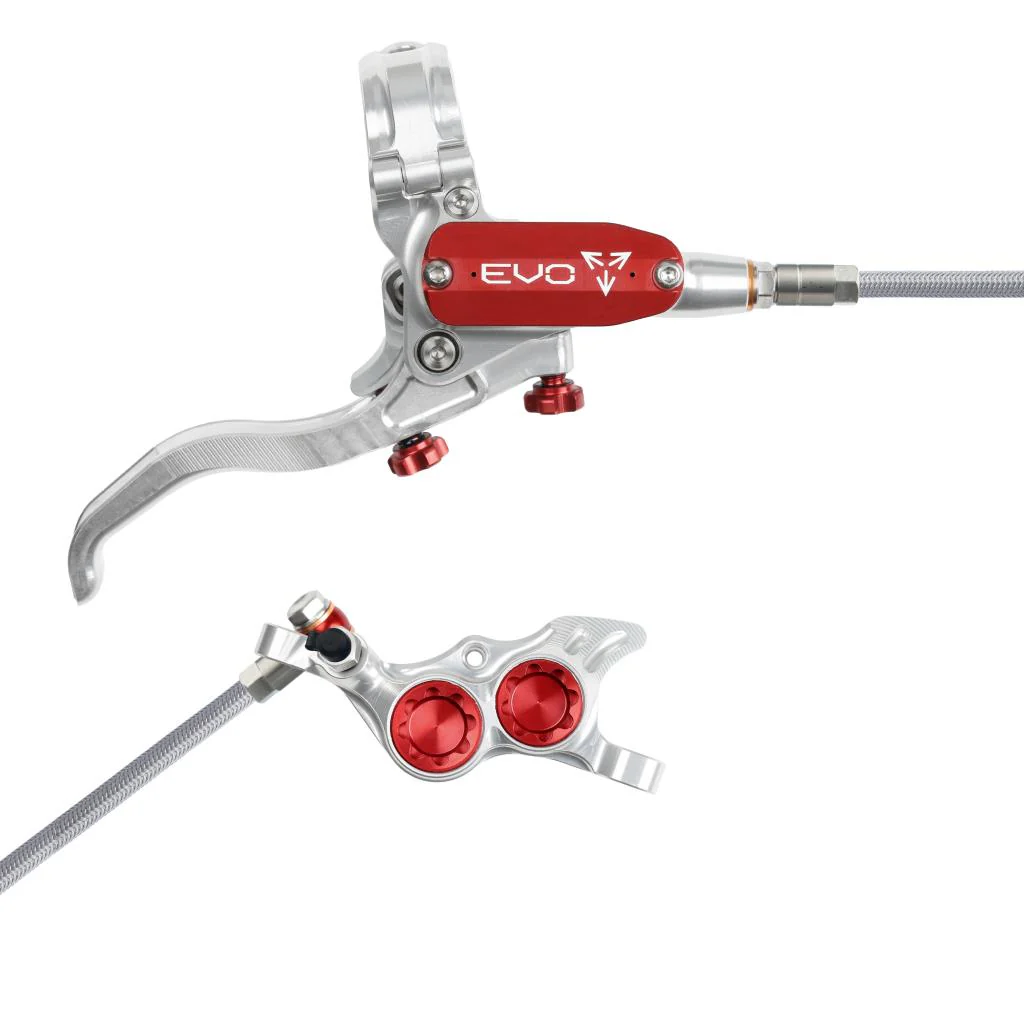 Frein Arrière HOPE TECH 4 EVO TR4 Aviation Argent/Rouge