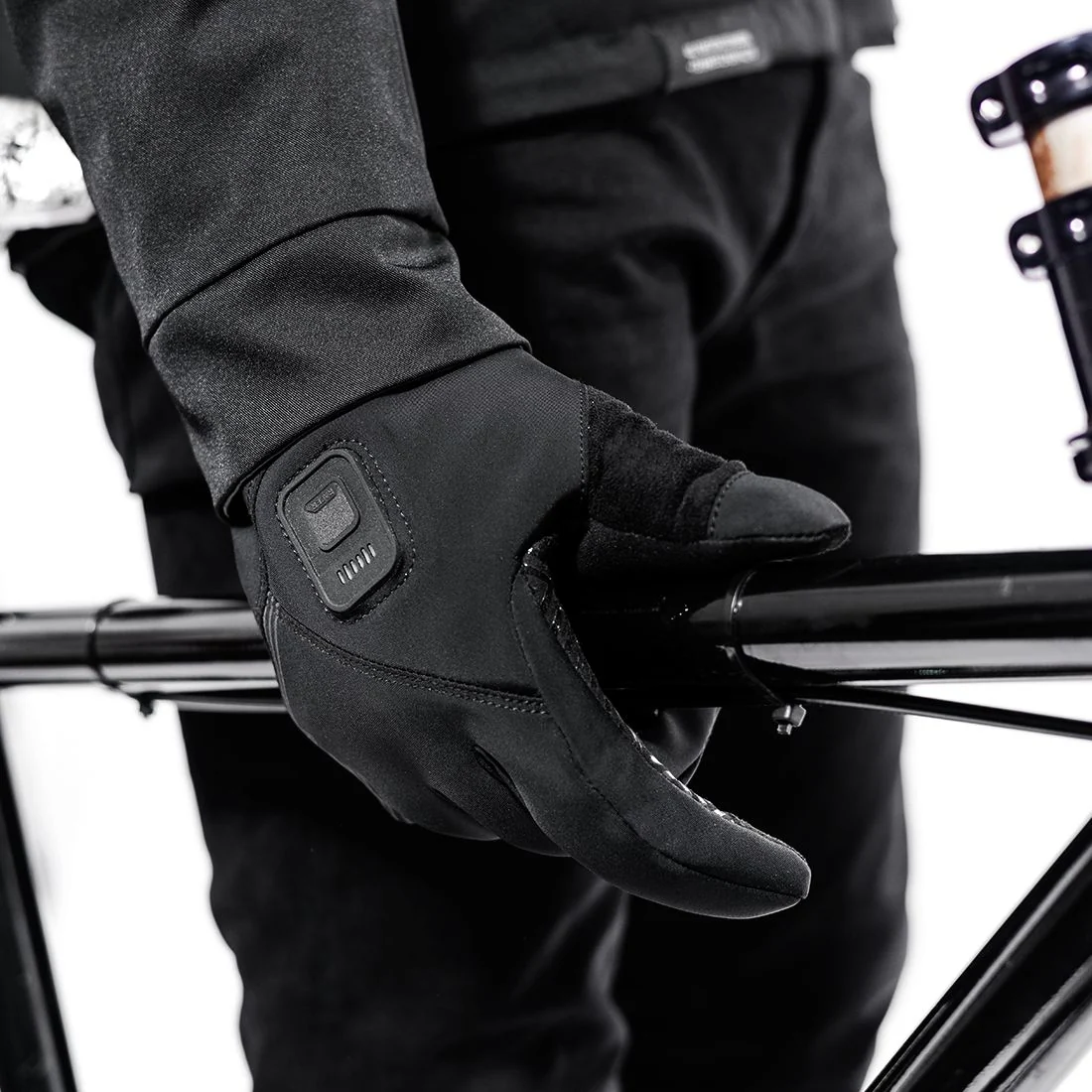 Gants RACER EGLOVE 4 CHAUFFANT Noir/Vert - Image 2