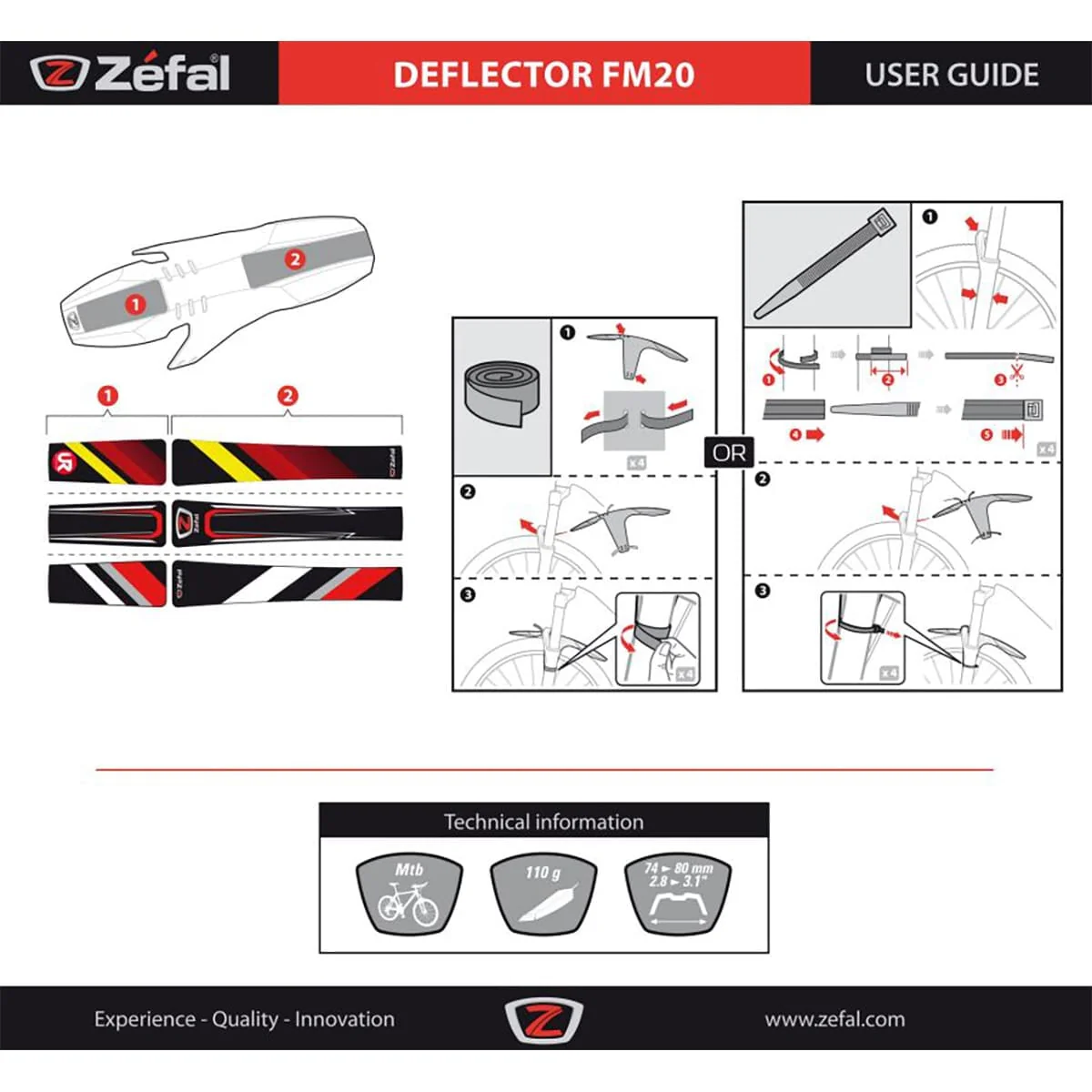 Garde-Boue Avant ZEFAL DEFLECTOR FM20 26-29" - Image 8