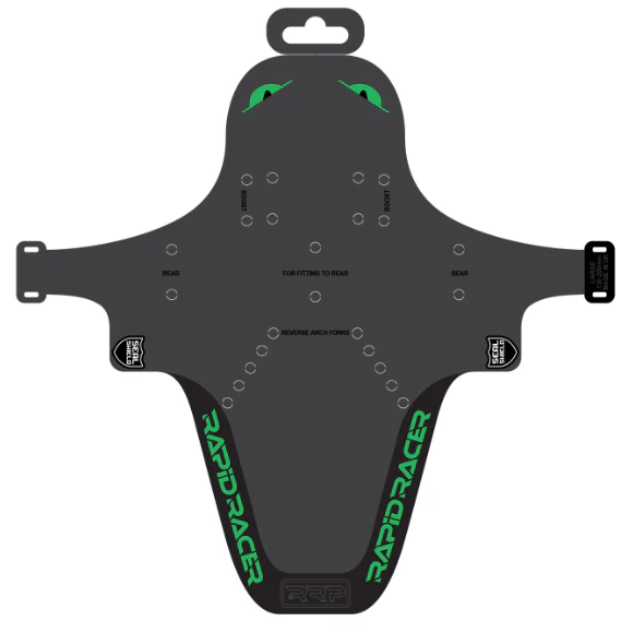 Garde-boue RRP EnduroGuard Standard (fourche 80 à 120mm) Noir/Vert fluo