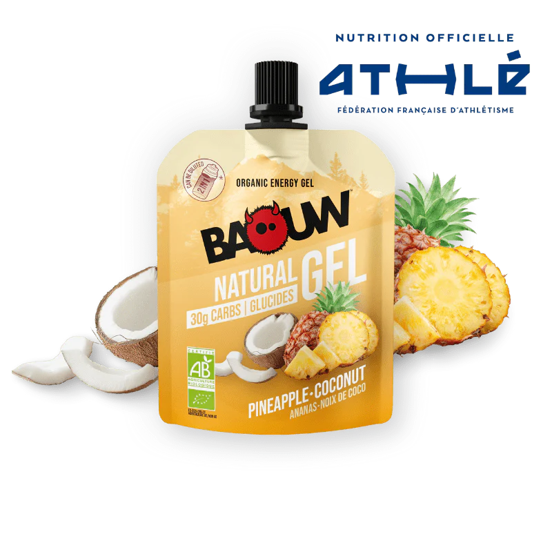 Gel Énergétique BAOUW BIO Ananas/Noix de Coco (85g)