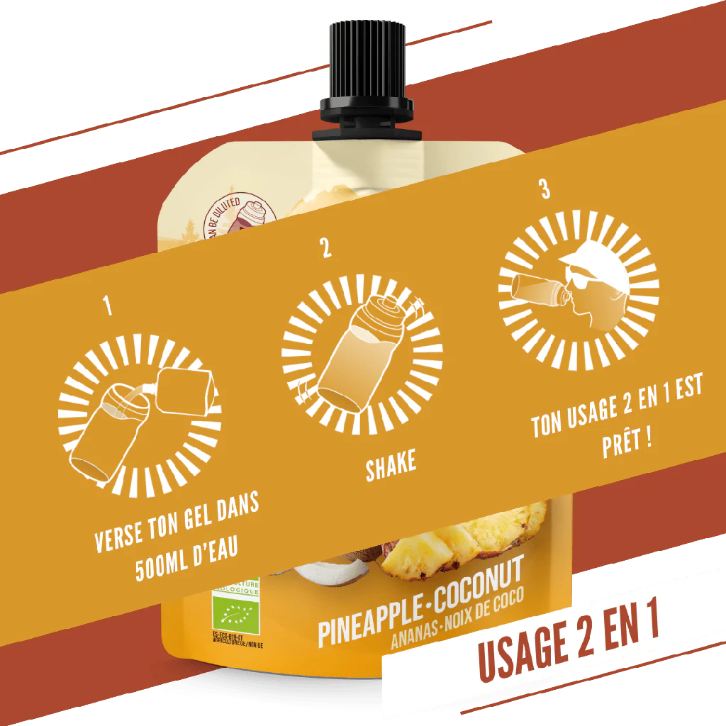 Gel Énergétique BAOUW BIO Ananas/Noix de Coco (85g) - Image 4