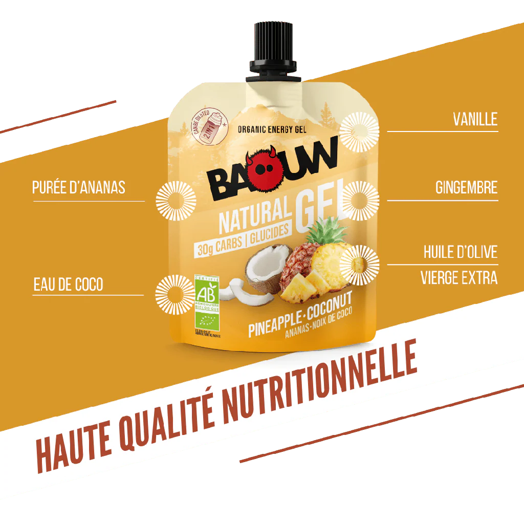 Gel Énergétique BAOUW BIO Ananas/Noix de Coco (85g) - Image 7