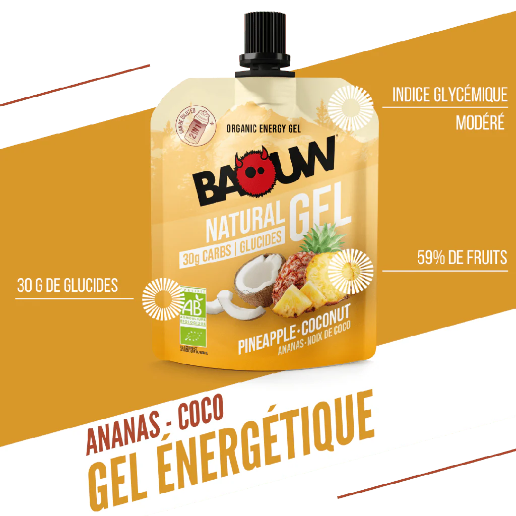 Gel Énergétique BAOUW BIO Ananas/Noix de Coco (85g) - Image 8