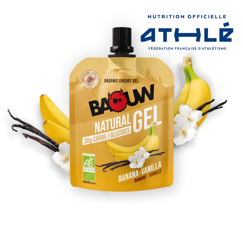 Gel Énergétique BAOUW BIO Banane-Vanille (85g)