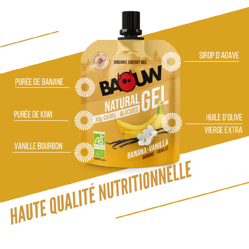 Gel Énergétique BAOUW BIO Banane-Vanille (85g) - Image 7