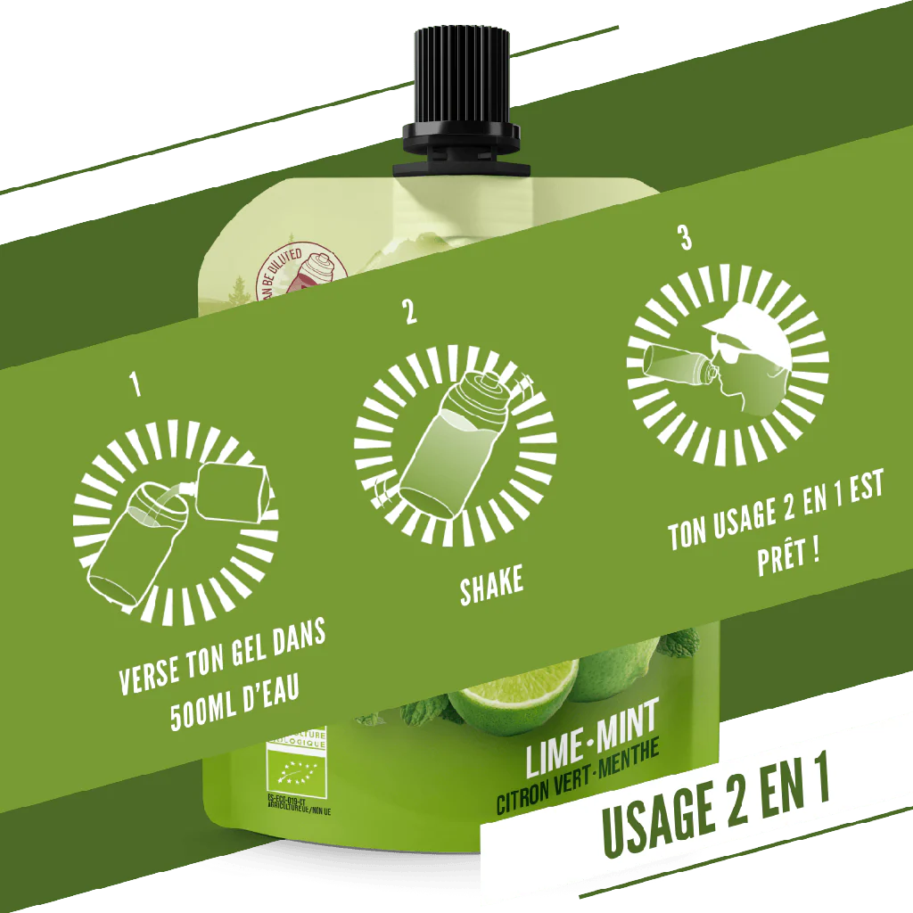 Gel Énergétique BAOUW BIO Citron Vert/Menthe (85g) - Image 4