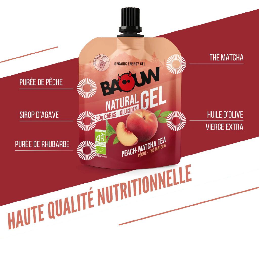 Gel Énergétique BAOUW BIO Pêche-Thé Matcha (85g) - Image 9