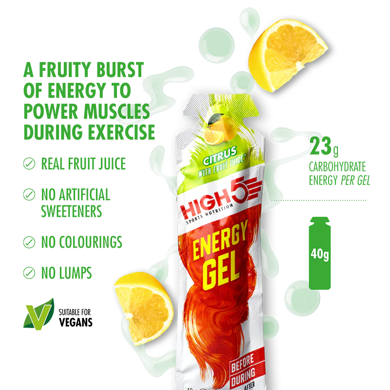 Pack Gel Énergétique HIGH5 ENERGY GEL (20x23g) Mix Saveurs - Image 2