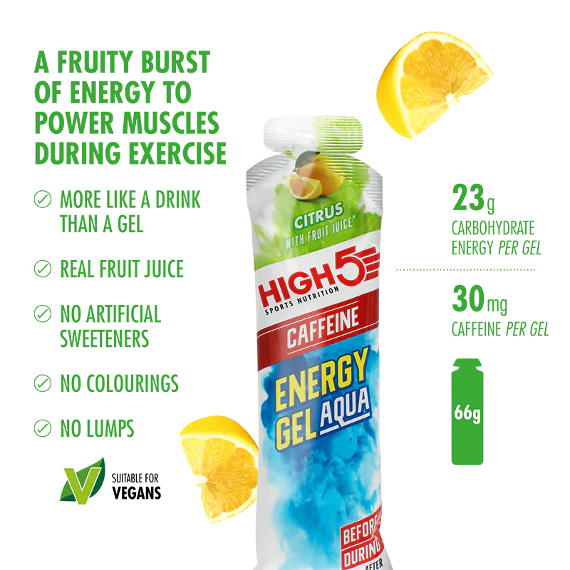 Pack Gel Énergétique HIGH5 ENERGY GEL Aqua (15x 66g) Mix Saveurs - Image 5