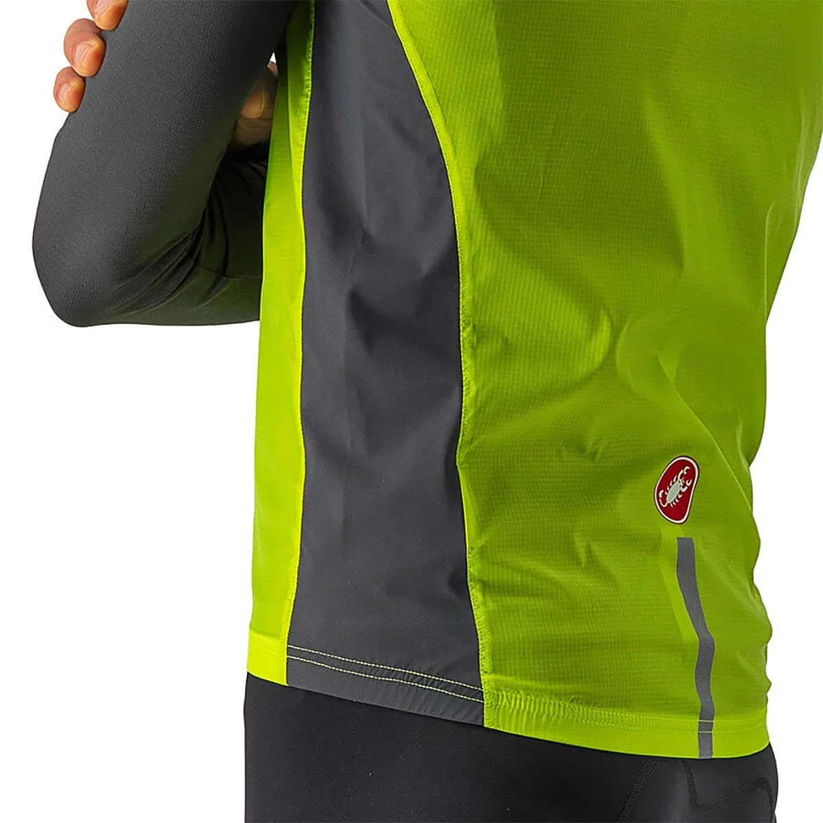 Veste Sans Manches CASTELLI SQUADRA STRETCH Jaune/Gris - Image 3