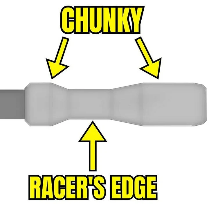 Grips ESI FIT CR (CHUNKY/RACER'S EDGE COMBO) 130 mm Rouge - Image 2