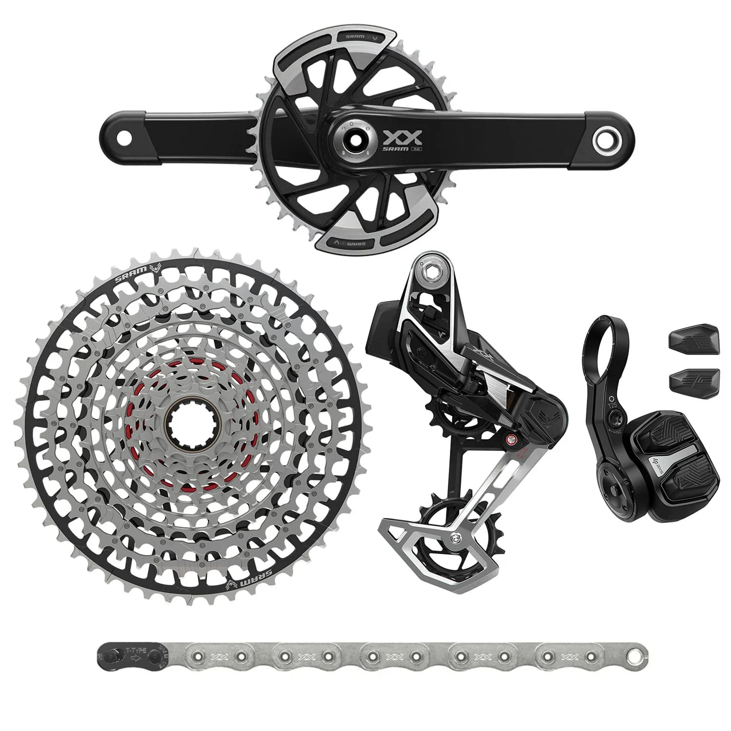 Groupe SRAM XX EAGLE T-TYPE AXS Q174 DUB WIDE 32 Dents 2-Guards 10/52 USB-C