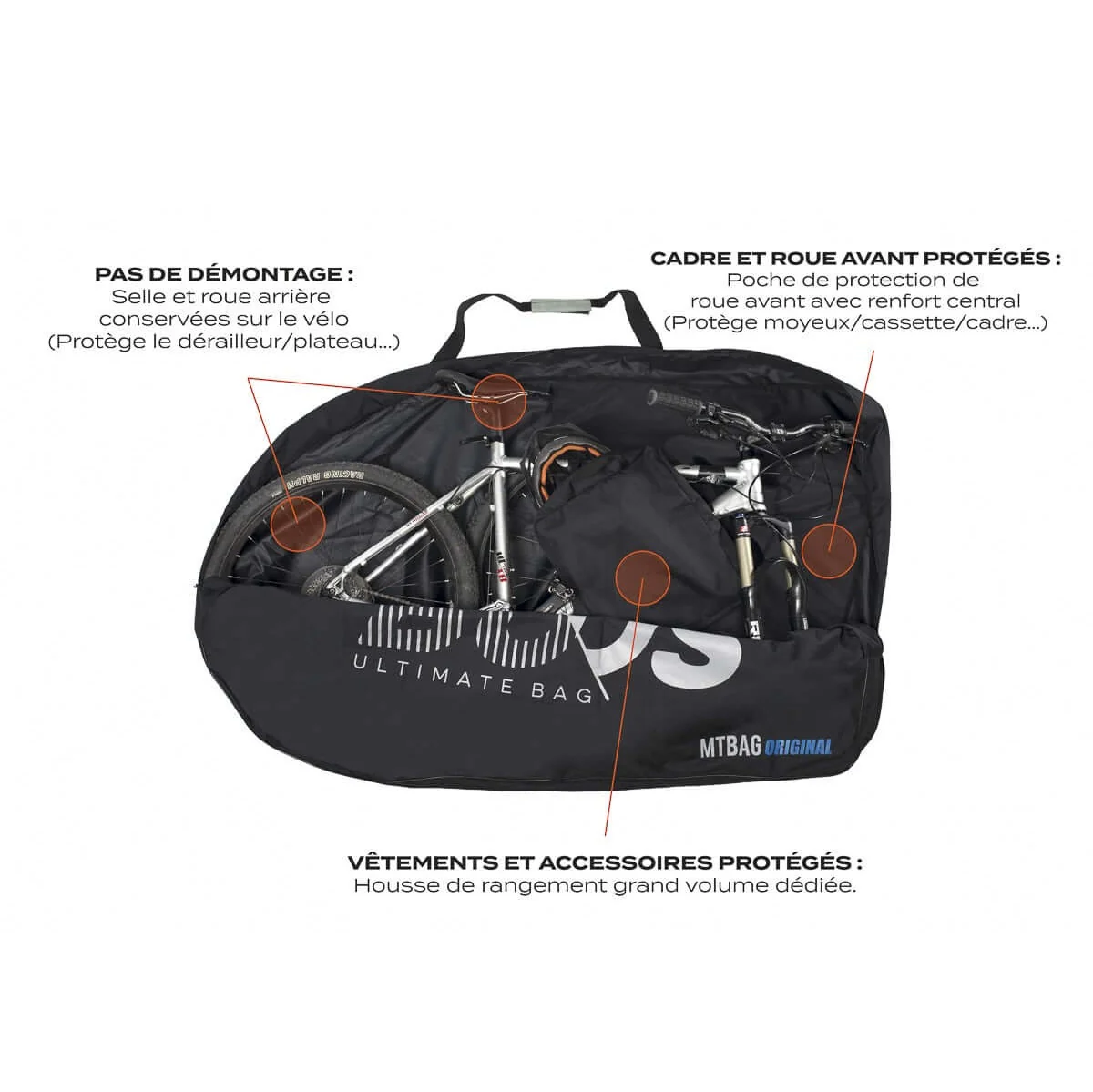Housse de Vélo BUDS MTBAG ORIGINAL Noir - Image 2