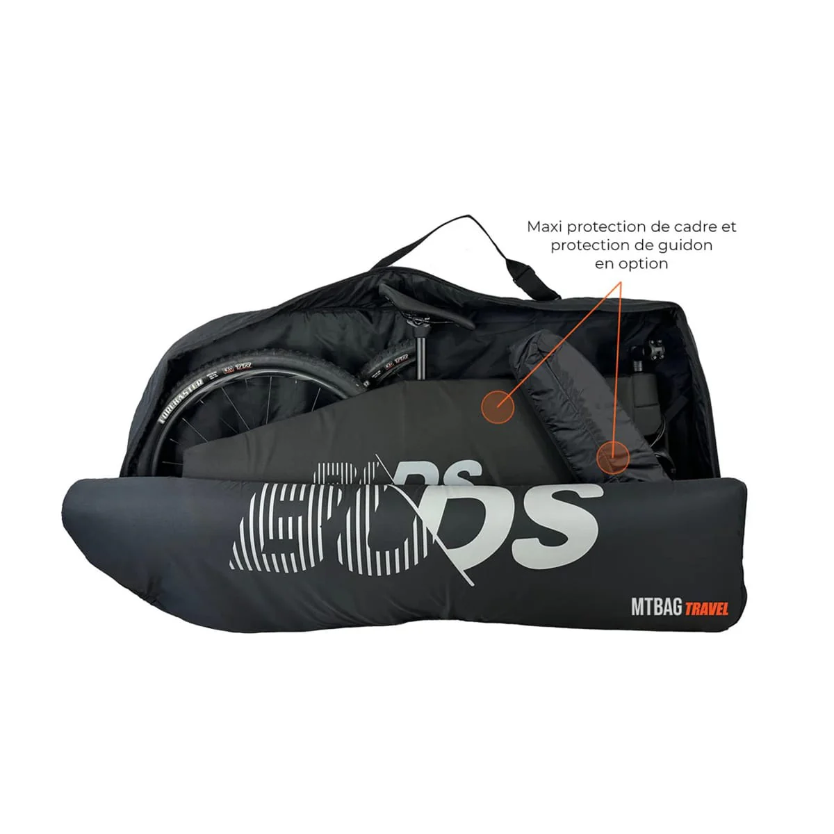 Housse de Vélo VTT BUDS MTBAG TRAVEL 2025 (Spécial Avion) Noir - Image 4