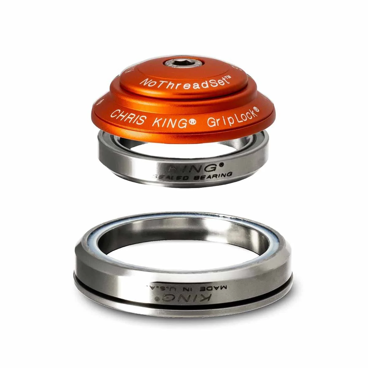 Jeu de Direction Intégré CHRIS KING DROPSET 2 1"1/8-1.5" IS42/IS52 45° Orange