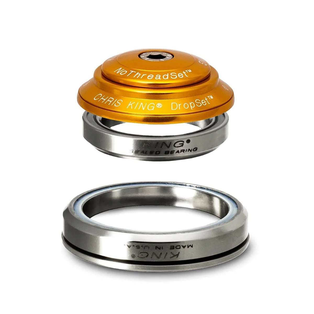 Jeu de Direction Intégré CHRIS KING DROPSET 3 1"1/8-1.5" IS41/IS52 36° Or