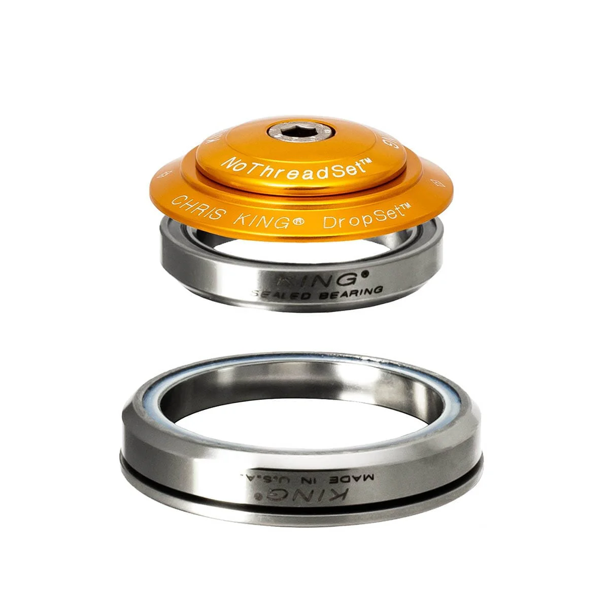 Jeu de Direction Intégré CHRIS KING DROPSET 5 1"1/8-1.5" IS42/IS52 Or