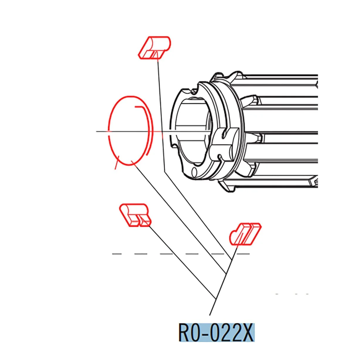 Kit 3 Cliquets et Ressort de Corps de Roue Libre FULCRUM Route Shimano HG #R0-022X
