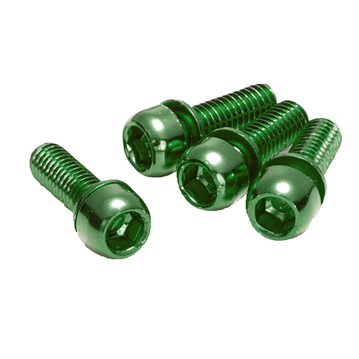 Kit 4 Vis REVERSE COMPONENTS pour Fixation d'Etrier M6 x 18 mm Vert