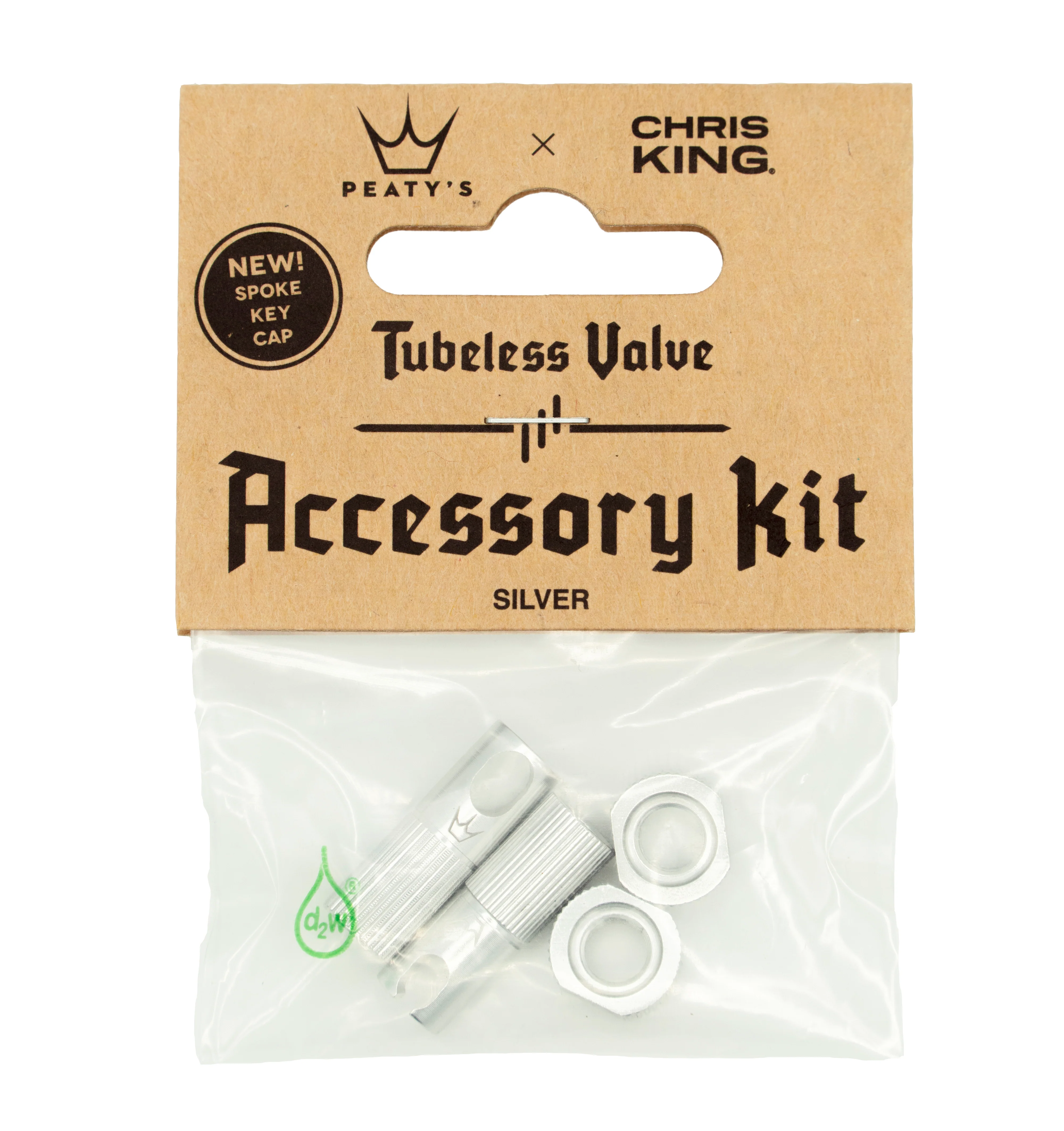 Kit Bouchons et Ecrous de Valves PEATY'S Argent
