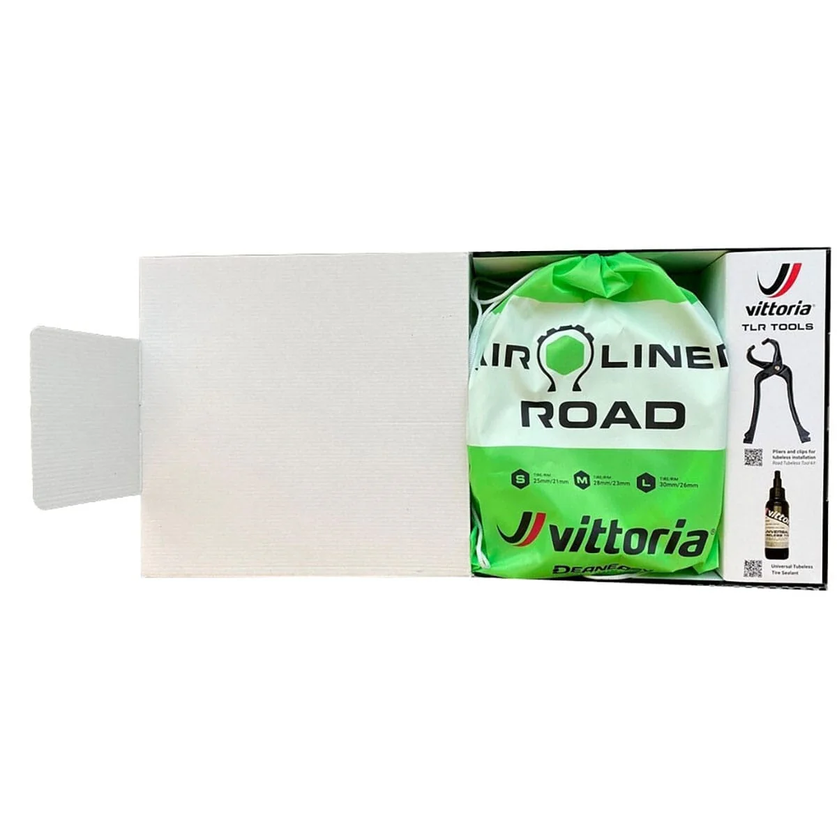 Kit de 2 Mousses Anti-Pincement VITTORIA AIR-LINER ROAD S 700x23/26c + Liquide Préventif 80 ml + Outil - Image 2