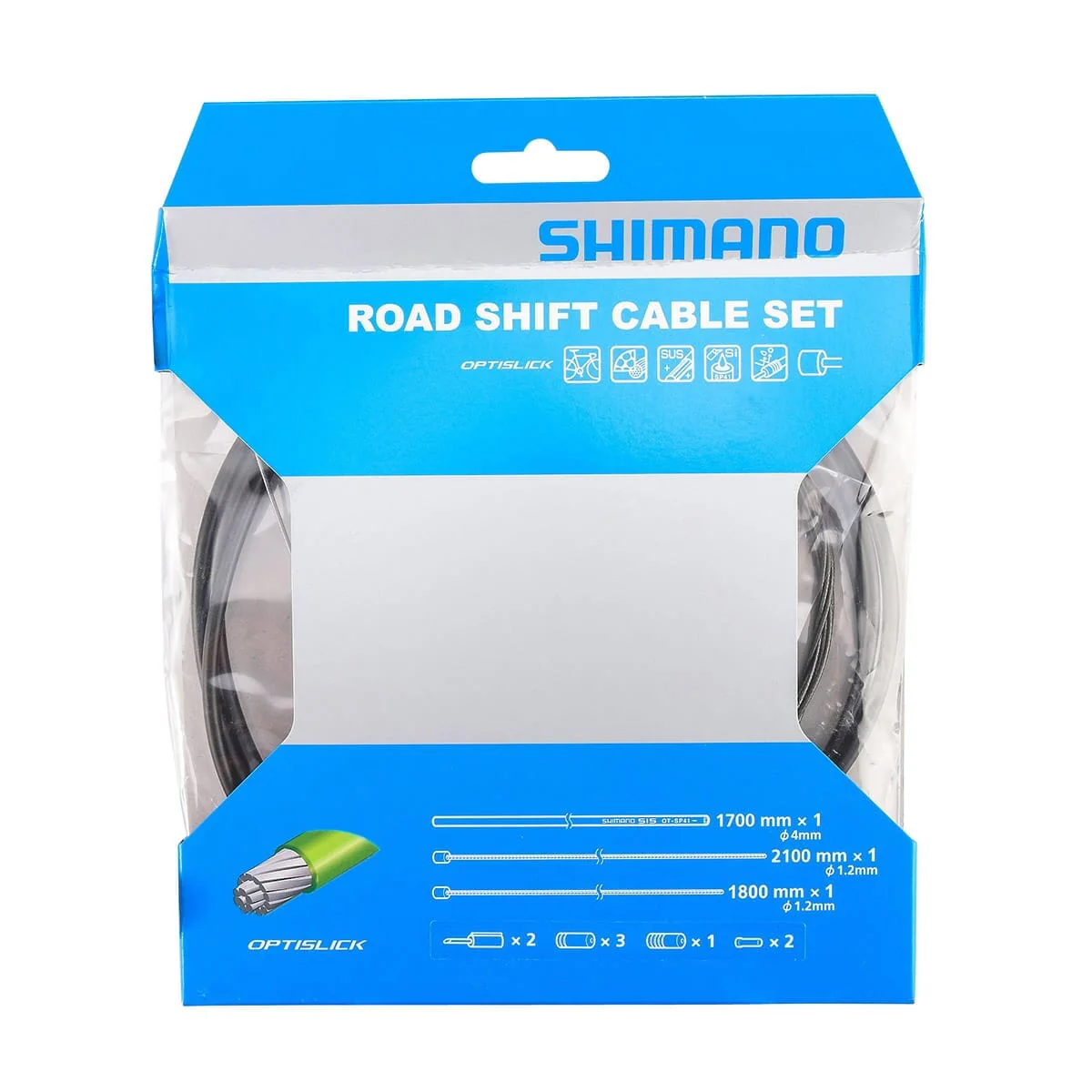 Kit de Câbles et Gaines de Dérailleur SHIMANO OT-SP41 Optislick Noir