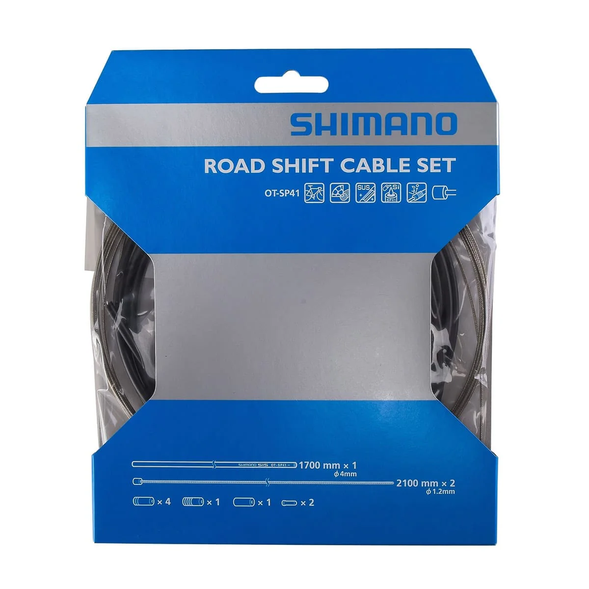 Kit de Câble et Gaine de Dérailleur SHIMANO SP41 Inox