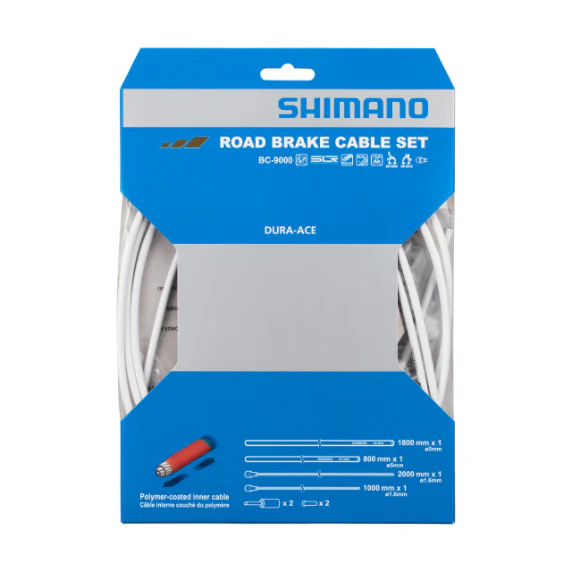 Kit de Câbles et Gaines de Frein SHIMANO DURA-ACE 9000 Blanc