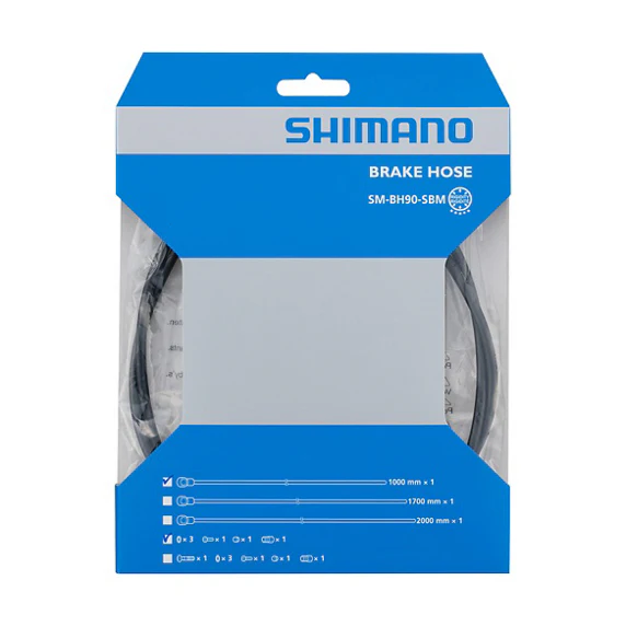 Kit Durite de Frein SHIMANO SM-BH90-SBM Droit Banjo Noir - Image 3