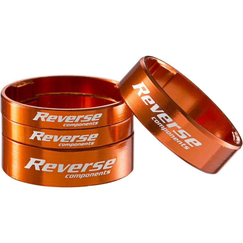 Kit Entretoises de Direction REVERSE COMPONENTS Aluminium Ultra-Light 1"1/8 Orange