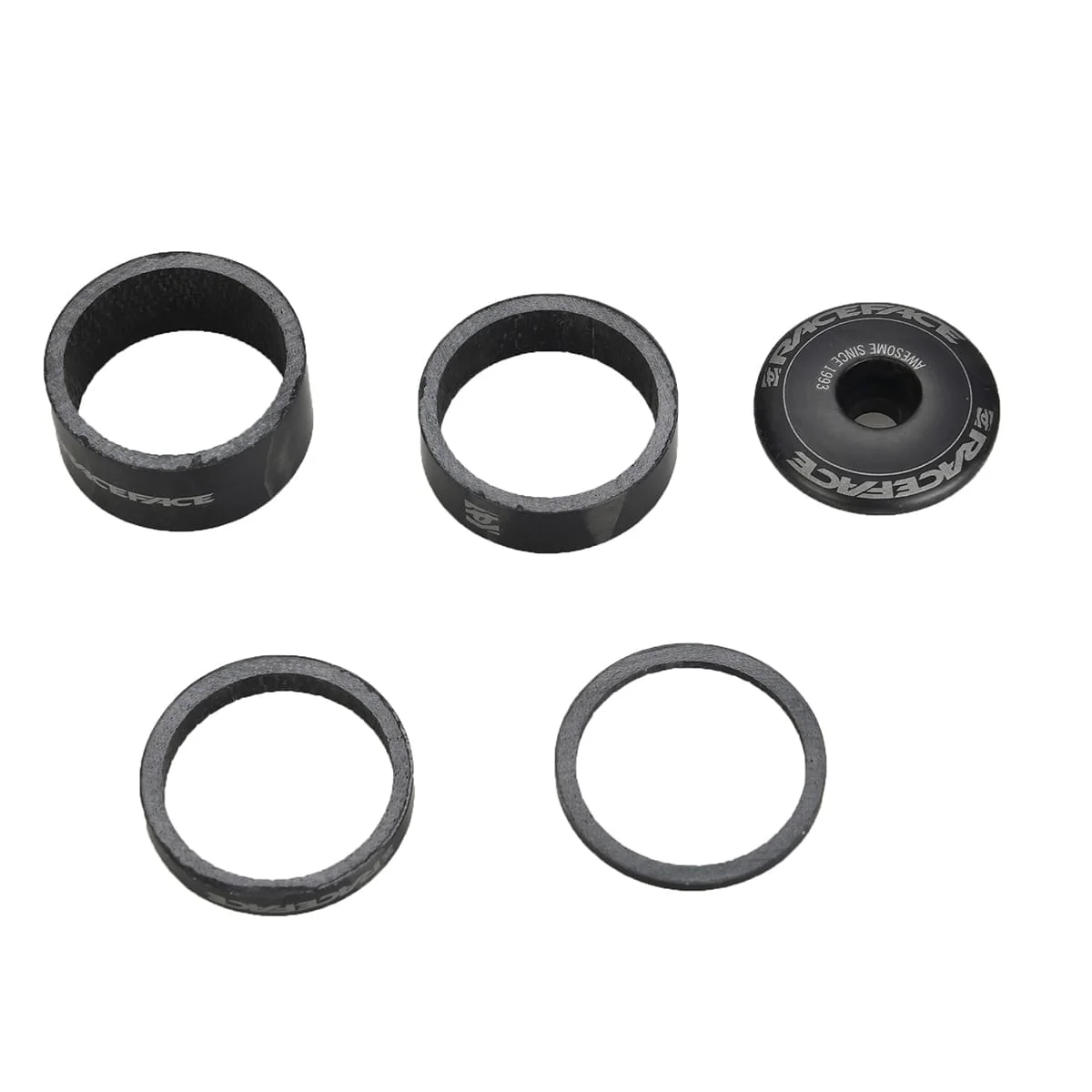 Kit Entretoises et Capot de Potence RACE FACE Carbone 1"1/8